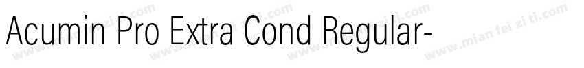 Acumin Pro Extra Cond Regular字体转换